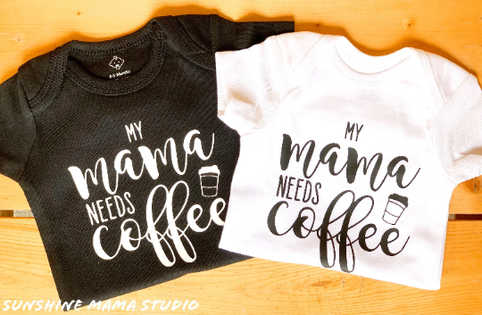 My mama needs coffee funny baby onesie Active