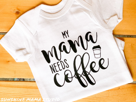 My mama needs coffee funny baby onesie Active